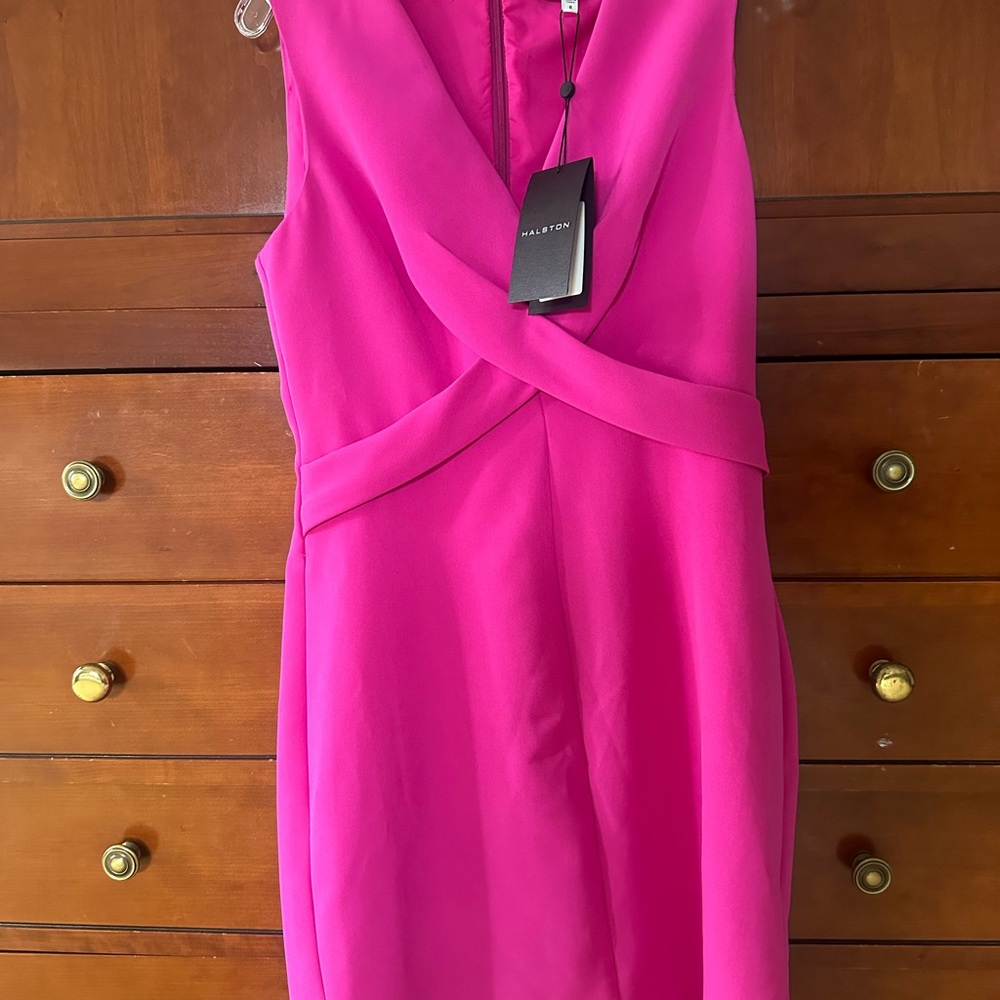 Halston Heritage Pink Sleeveless Dress